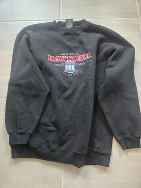 Daytona 500 Black Crewneck Sweatshirt - Authentic Collection Vintage 90s